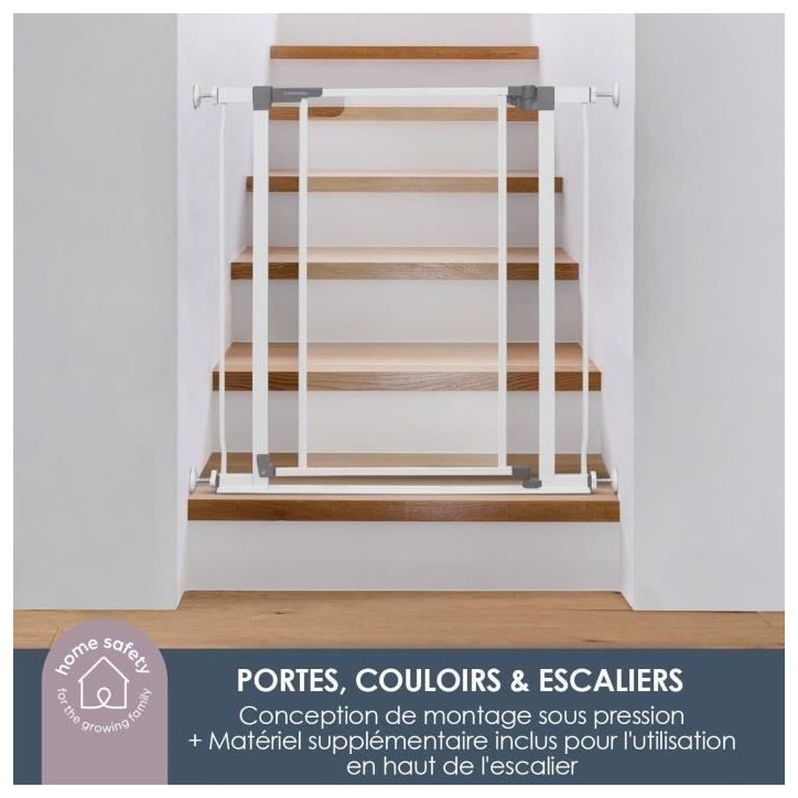 Barriere de sécurité a panneau transparent - DREAMBABY - Fonction maintien en position ouverte- Bas anti-chute - Blanc Barriere de sécurité a panneau transparent - DREAMBABY - Fonction maintien en position ouverte- Bas anti-chute - Blanc