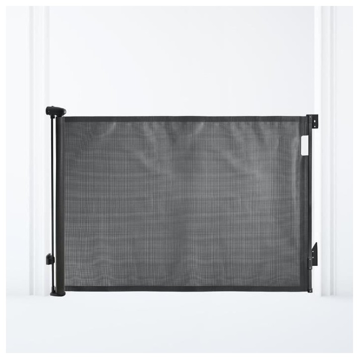Extra haute barriere de sécurité rétractable - DREAMBABY - 60 a 140 cm H90 cm - Noir Extra haute barriere de sécurité rétractable - DREAMBABY - 60 a 140 cm H90 cm - Noir