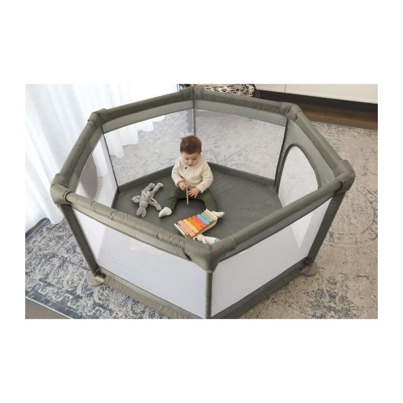 Parc Explore - DREAMBABY - 6 côtés avec base en tissu et cadre rembo Parc Explore - DREAMBABY - 6 côtés avec base en tissu et cadre rembo