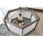 Parc Explore - DREAMBABY - 6 côtés avec base en tissu et cadre rembourré - Ø 1,40 m - H 70 cm - Taupe Parc Explore - DREAMBABY - 6 côtés avec base en tissu et cadre rembourré - Ø 1,40 m - H 70 cm - Taupe