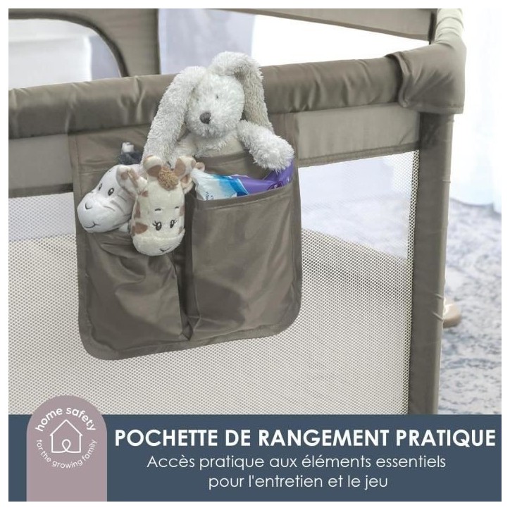 Parc Explore - DREAMBABY - 6 côtés avec base en tissu et cadre rembourré - Ø 1,40 m - H 70 cm - Taupe Parc Explore - DREAMBABY - 6 côtés avec base en tissu et cadre rembourré - Ø 1,40 m - H 70 cm - Taupe