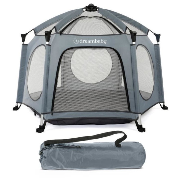 Adventure Parc Pop-Up - DREAMBABY - Tissu avec sac de transport - Housses anti-UV (utilisation extérieur) - Ø 1,3 m - H1 m Adventure Parc Pop-Up - DREAMBABY - Tissu avec sac de transport - Housses anti-UV (utilisation extérieur) - Ø 1,3 m - H1 m