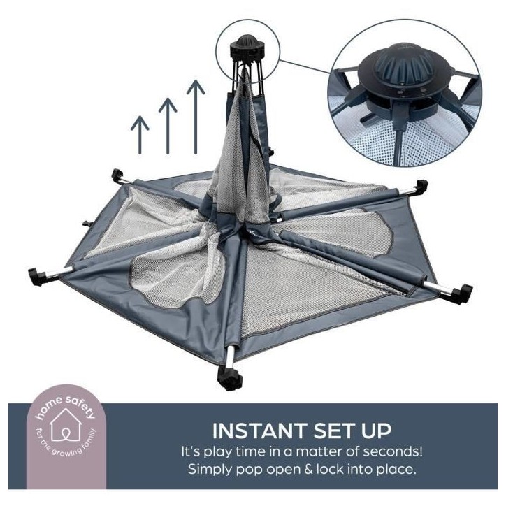 Adventure Parc Pop-Up - DREAMBABY - Tissu avec sac de transport - Housses anti-UV (utilisation extérieur) - Ø 1,3 m - H1 m Adventure Parc Pop-Up - DREAMBABY - Tissu avec sac de transport - Housses anti-UV (utilisation extérieur) - Ø 1,3 m - H1 m