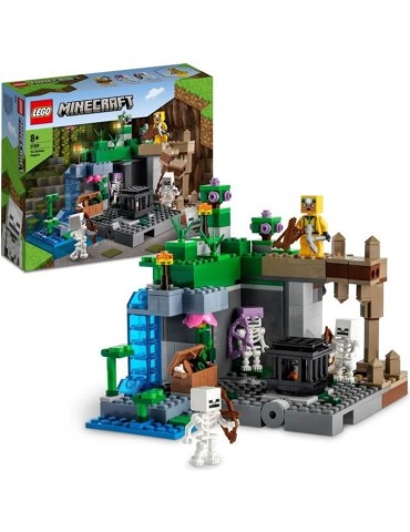 LEGO 21189 Minecraft Le Donjon du Squelette, Jouet Construction, Figurine Squelette avec Accessoires, Grotte