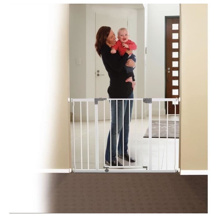 DREAMBABY Barriere de sécurité Extra large LIBERTY - Par pression - L 99/105,5 x H 75 cm - Blanche