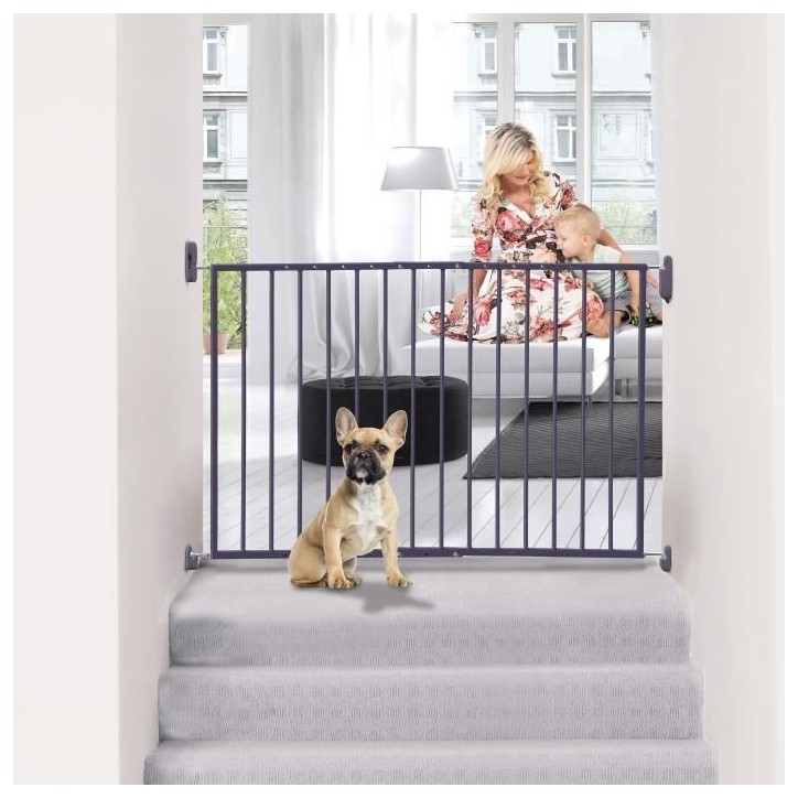 DREAMBABY Barriere de sécurité ARIZONA EXTENDA - A visser - L 68/112 cm - S'ouvre dans les deux sens - Grise
