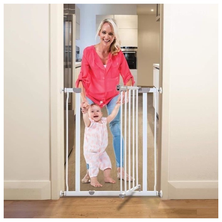 Barriere de sécurité - DREAMBABY - AVA - Montée par pression - 61-67 x 76 cm - Double verrouillage - Blanc Barriere de sécurité - DREAMBABY - AVA - Montée par pression - 61-67 x 76 cm - Double verrouillage - Blanc