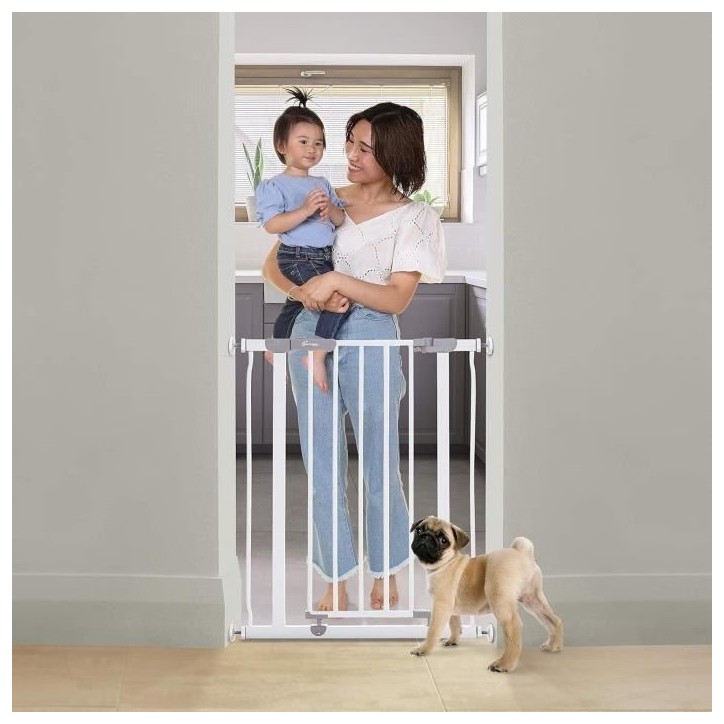 Barriere de sécurité - DREAMBABY - AVA - Montée par pression - 61-67 x 76 cm - Double verrouillage - Blanc Barriere de sécurité - DREAMBABY - AVA - Montée par pression - 61-67 x 76 cm - Double verrouillage - Blanc