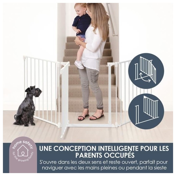 Barriere de sécurité enfant - Discovery 3 - DREAMBABY - 74,5 cm a 1,95 cm - Blanc Barriere de sécurité enfant - Discovery 3 - DREAMBABY - 74,5 cm a 1,95 cm - Blanc