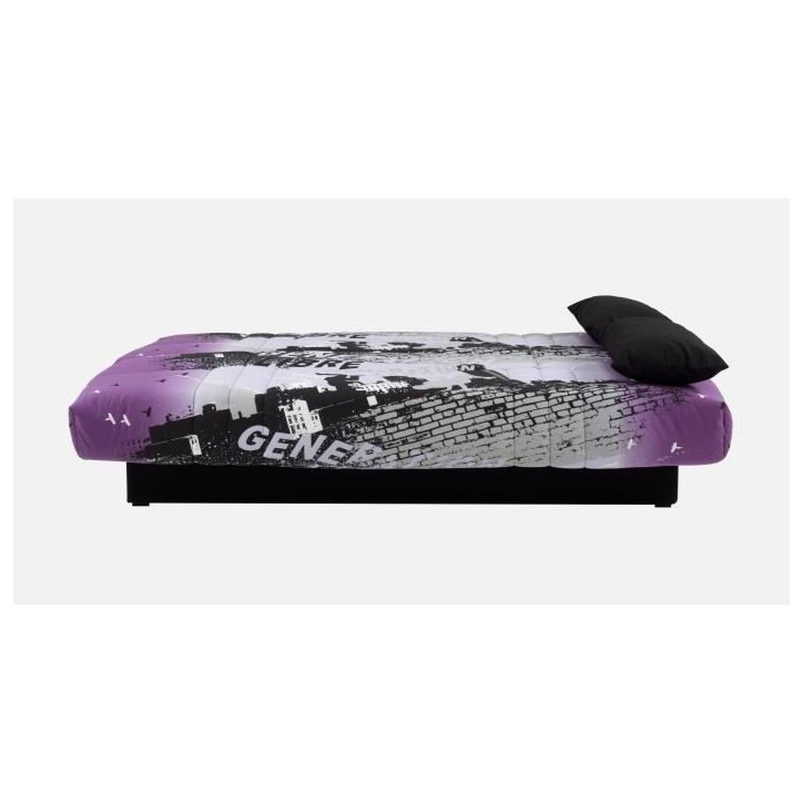 Banquette clic-clac - 3 places – Coton Parcours Mauve– 190 x 92 x 96 cm – DREAM Banquette clic-clac - 3 places – Coton Parcours Mauve– 190 x 92 x 96 cm – DREAM