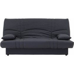Banquette clic clac 3 places - Tissu gris anthracite - L 190 x P 92 cm