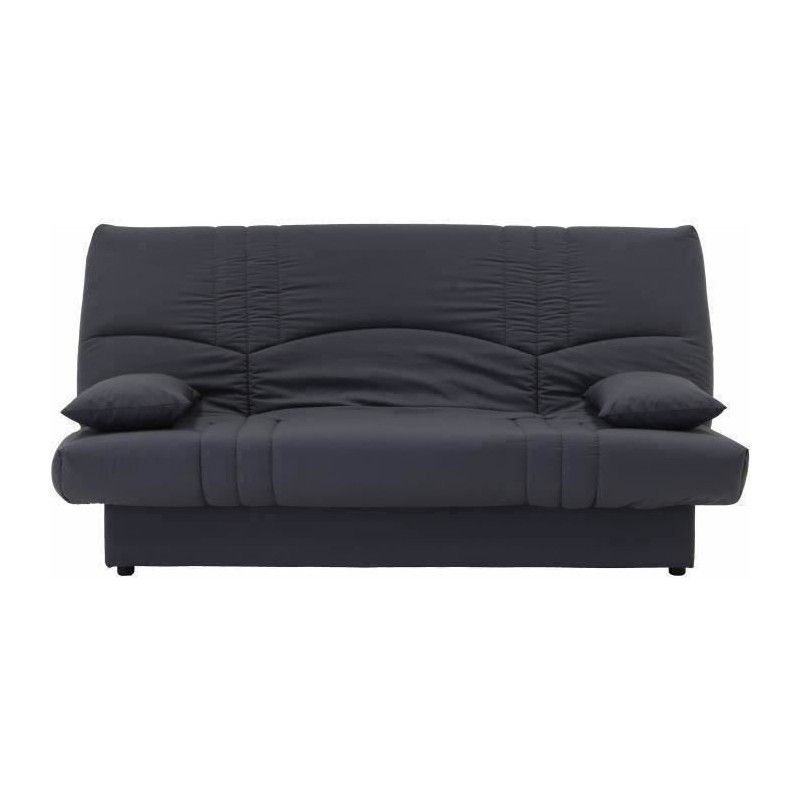 Banquette clic clac 3 places - Tissu gris anthracite - L 190 x P 92 cm Banquette clic clac 3 places - Tissu gris anthracite - L 190 x P 92 cm