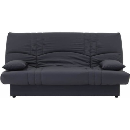 Banquette clic clac 3 places - Tissu gris anthracite - L 190 x P 92 cm