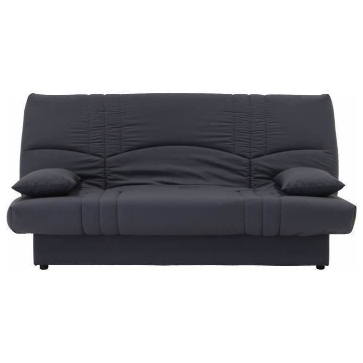Banquette clic clac 3 places - Tissu gris anthracite - L 190 x P 92 cm - DREAM - Style Contemporain Banquette clic clac 3 places - Tissu gris anthracite - L 190 x P 92 cm - DREAM - Style Contemporain