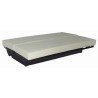 Banquette clic clac 3 places - Tissu gris anthracite - L 190 x P 92 cm