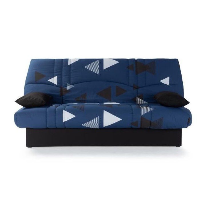 Banquette clic clac 3 places - tissu Bikini bleu - Style contemporain - L 190 x P 92 cm - DREAM Banquette clic clac 3 places - tissu Bikini bleu - Style contemporain - L 190 x P 92 cm - DREAM
