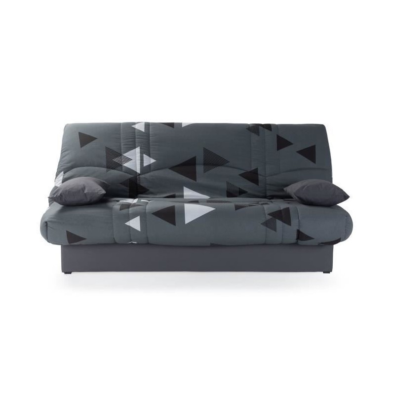 Banquette clic clac 3 places - tissu Bikini gris - Style contemporain