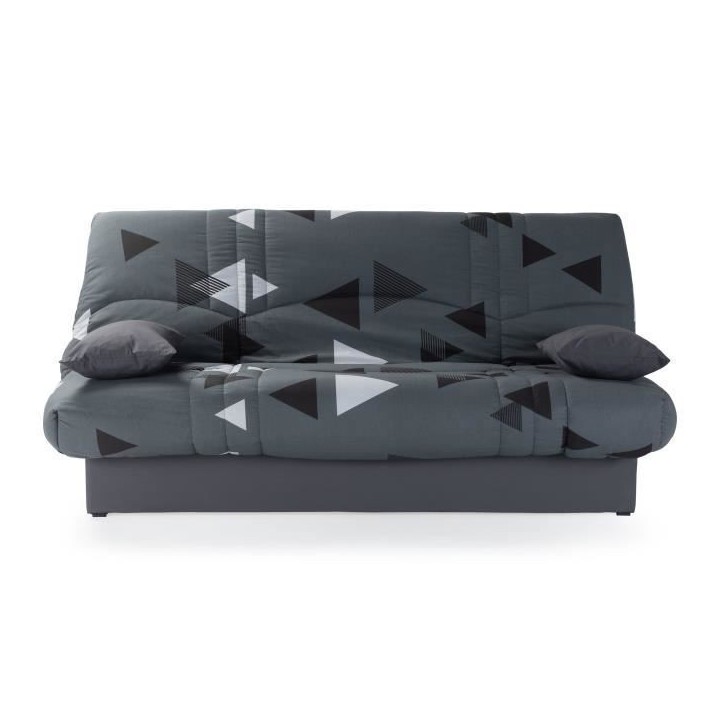Banquette clic clac 3 places - tissu Bikini gris - Style contemporain - L 190 x P 92 cm - DREAM Banquette clic clac 3 places - tissu Bikini gris - Style contemporain - L 190 x P 92 cm - DREAM