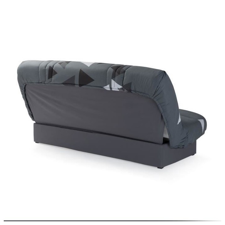 Banquette clic clac 3 places - tissu Bikini gris - Style contemporain - L 190 x P 92 cm - DREAM Banquette clic clac 3 places - tissu Bikini gris - Style contemporain - L 190 x P 92 cm - DREAM