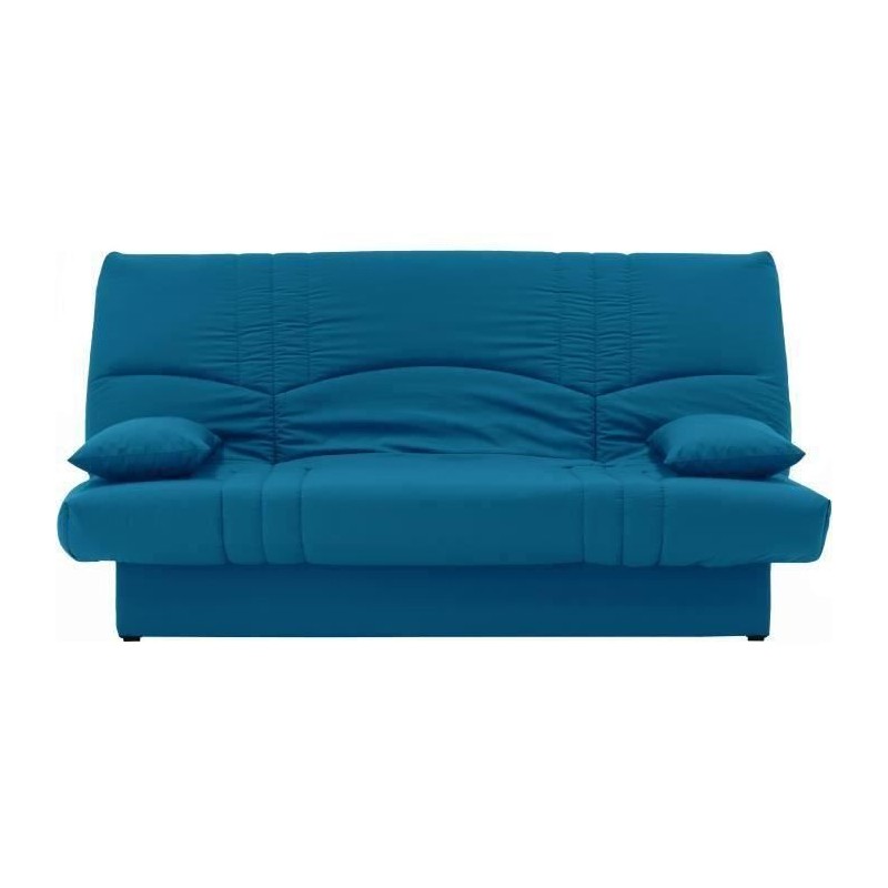 Banquette clic clac 3 places - Tissu bleu canard - Style Contemporain