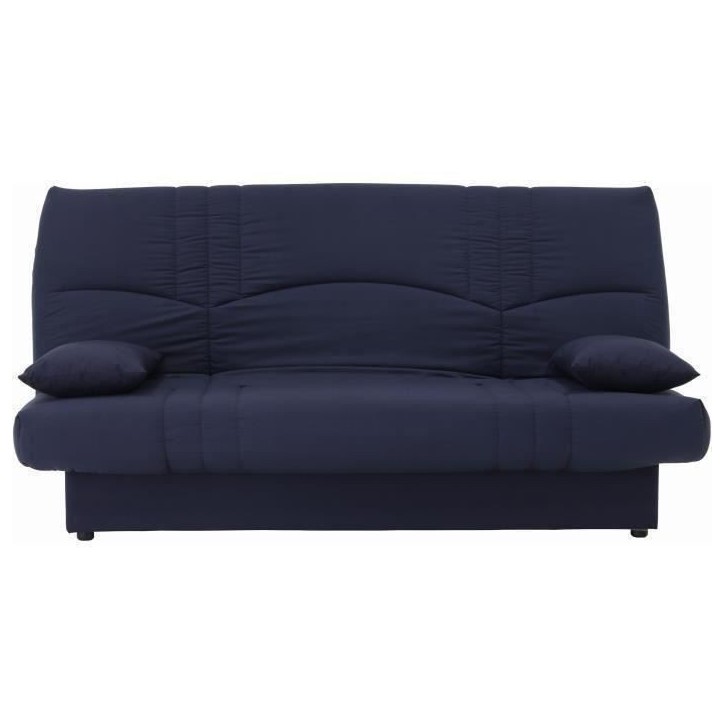 Banquette clic clac 3 places - Tissu bleu foncé - Style Contemporain - L 190 x P 92 cm - DREAM Banquette clic clac 3 places - Tissu bleu foncé - Style Contemporain - L 190 x P 92 cm - DREAM