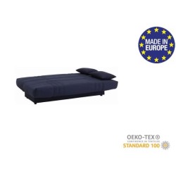 Banquette clic clac 3 places - Tissu bleu foncé - Style Contemporain