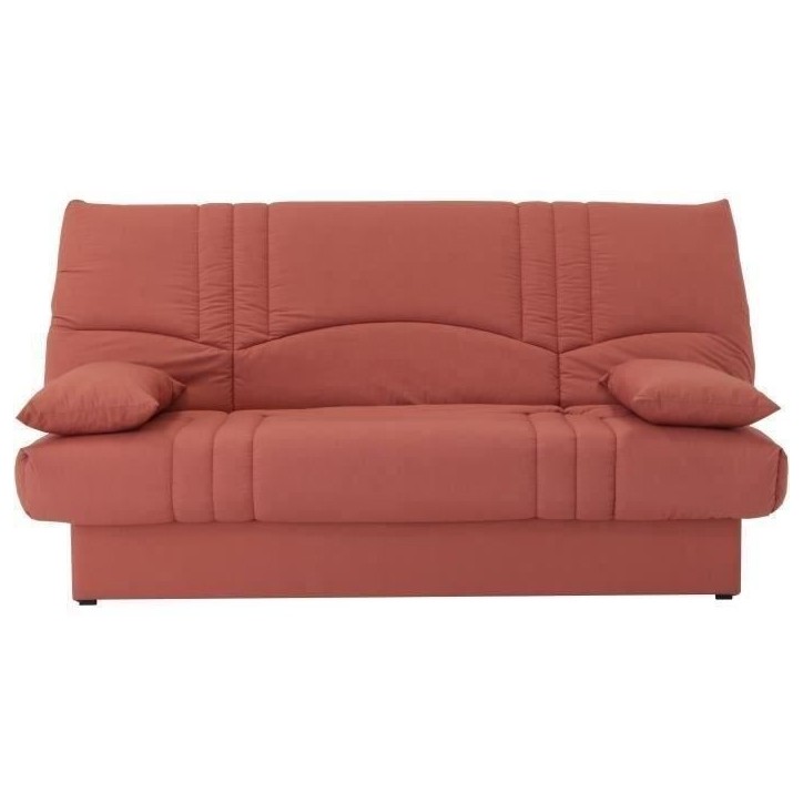 Banquette clic clac 3 places - tissu Terracotta - Style contemporain - L 190 x P 92 cm - DREAM Banquette clic clac 3 places - tissu Terracotta - Style contemporain - L 190 x P 92 cm - DREAM