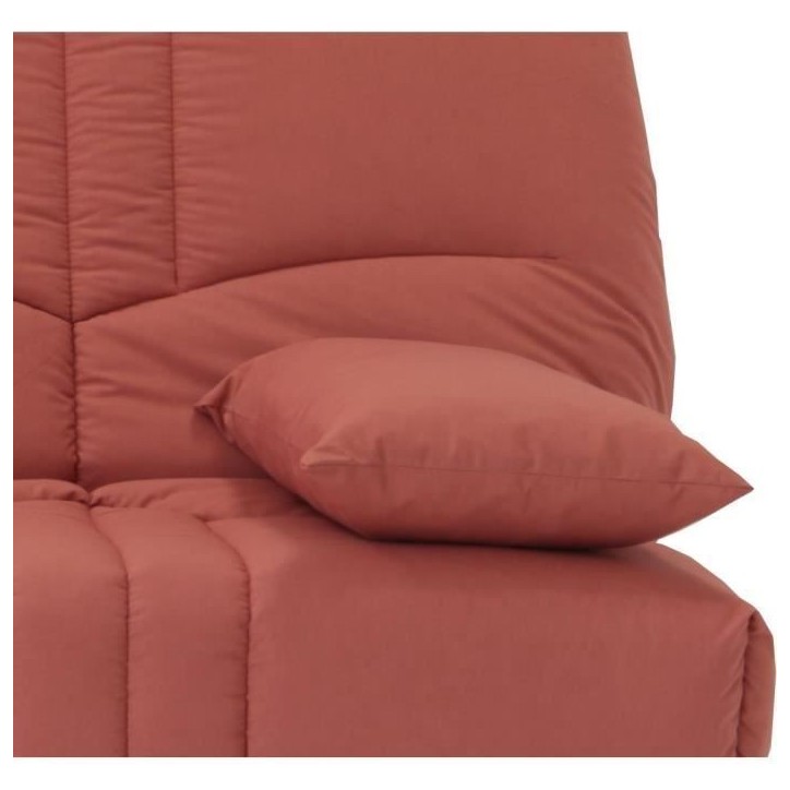 Banquette clic clac 3 places - tissu Terracotta - Style contemporain - L 190 x P 92 cm - DREAM Banquette clic clac 3 places - tissu Terracotta - Style contemporain - L 190 x P 92 cm - DREAM