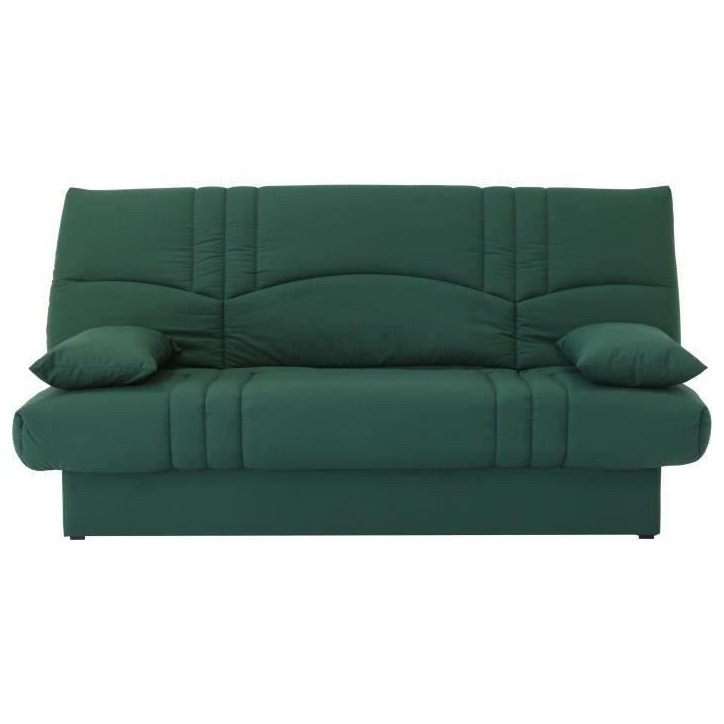Banquette clic clac 3 places - tissu Vert foret - Style contemporain - L 190 x P 92 cm - DREAM Banquette clic clac 3 places - tissu Vert foret - Style contemporain - L 190 x P 92 cm - DREAM