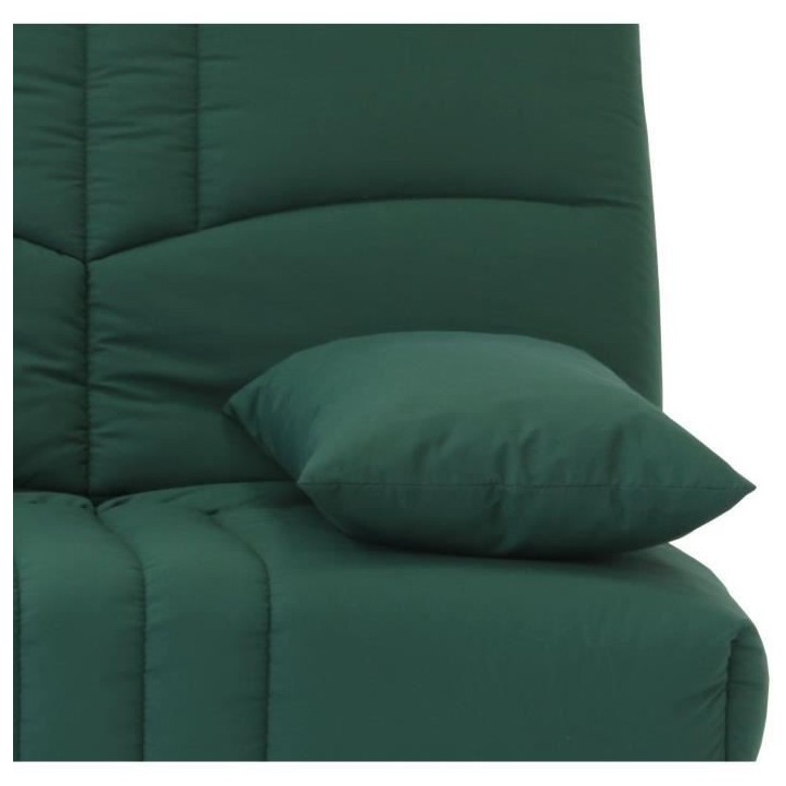 Banquette clic clac 3 places - tissu Vert foret - Style contemporain - L 190 x P 92 cm - DREAM Banquette clic clac 3 places - tissu Vert foret - Style contemporain - L 190 x P 92 cm - DREAM