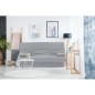 Banquette clic clac 3 places - Tissu gris clair - Style Contemporain - L 190 x P92 cm - DREAM Banquette clic clac 3 places - Tissu gris clair - Style Contemporain - L 190 x P92 cm - DREAM