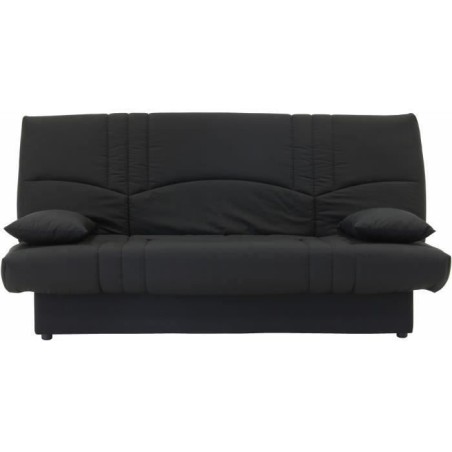 Banquette clic clac 3 places - Tissu noir - L 190 x P 92 cm - DREAM -
