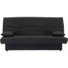 Banquette clic clac 3 places - Tissu noir - L 190 x P 92 cm - DREAM -