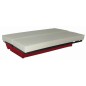 Banquette clic clac 3 places - Tissu rouge - Style Contemporain - L 190 x P 92 cm - DREAM