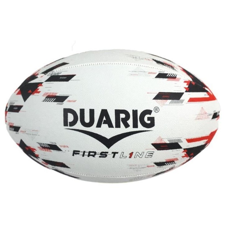 Ballon de rugby - Firstline - DUARIG - Noir et rouge - T5