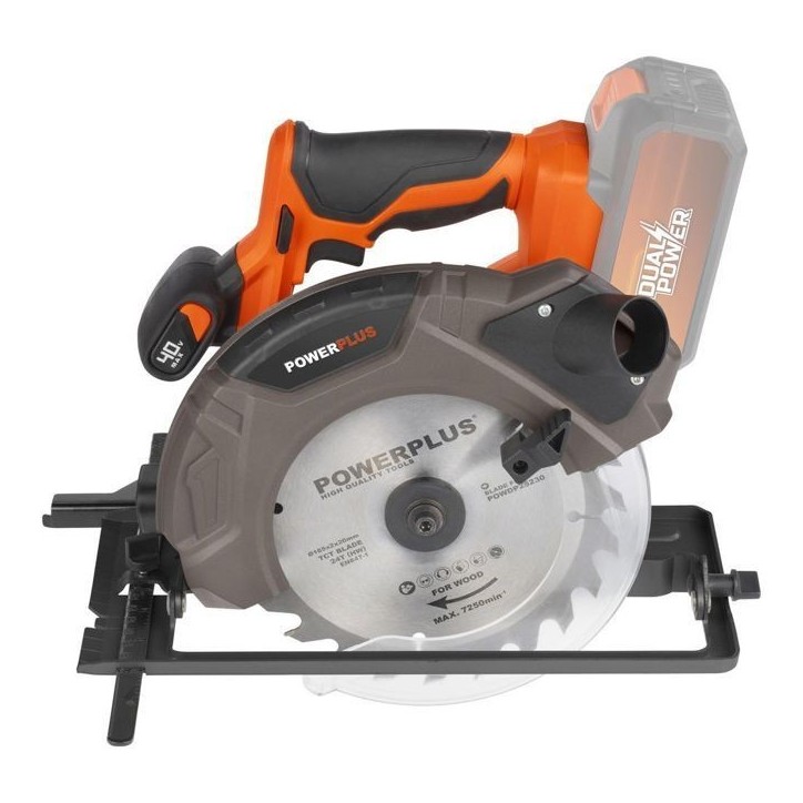 Scie circulaire sans fil 40V Ø185mm - DUAL POWER POWDP25230 - Livrée sans batterie ni chargeur