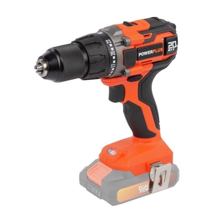 Pack 3 outils - DUAL POWER - 20 V - Perceuse/visseuse + meuleuse d'angle + marteau perforateur - 2 batteries et chargeur - Sac