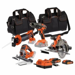 Pack 4 outils - DUAL POWER - 20 V - Perceuse/visseuse + scies (sauteus