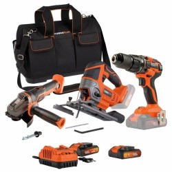 Pack 3 outils - DUAL POWER - 20 V - Meuleuse d'angle + perceuse/visseu