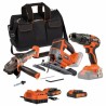 Pack 3 outils - DUAL POWER - 20 V - Meuleuse d'angle + perceuse/visseu