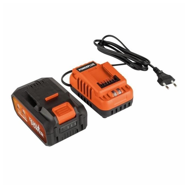 Pack 4 outils - DUAL POWER - 20 V - Perceuse/visseuse + meuleuse d'angle + ponceuse a main + scie circulaire - 2 batteries