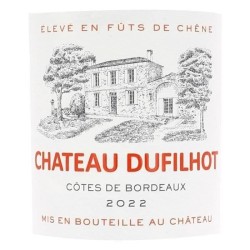 Château Dufilhot 2023 Côtes de Bordeaux - Vin rouge lot de 6 bouteil