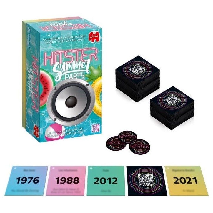 Jeu de société - DUJARDIN - Hitster Summer - a partir de 16 ans - Ambiance - 2 joueurs ou plus