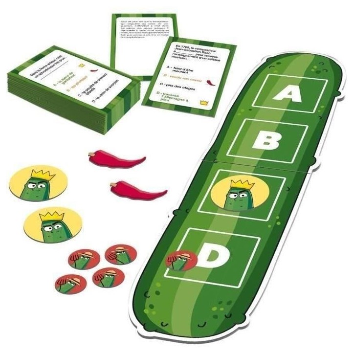 LE ROI CONCOMBRE - Jeu de société - DUJARDIN - Identifiez les anecdotes authentiques dans ce jeu de réflexion amusant !