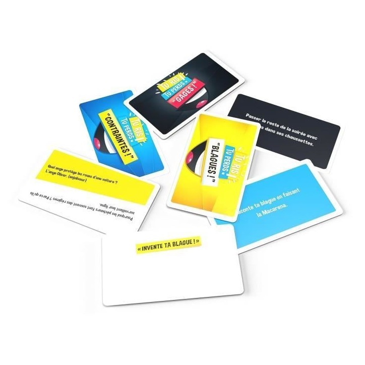 Tu Ris tu Perds - Réédition - Jeu de société - DUJARDIN - Affrontez-vous dans un duel de blagues pourries sans rire ! Tu Ris tu Perds - Réédition - Jeu de société - DUJARDIN - Affrontez-vous dans un duel de blagues pourries sans rire !