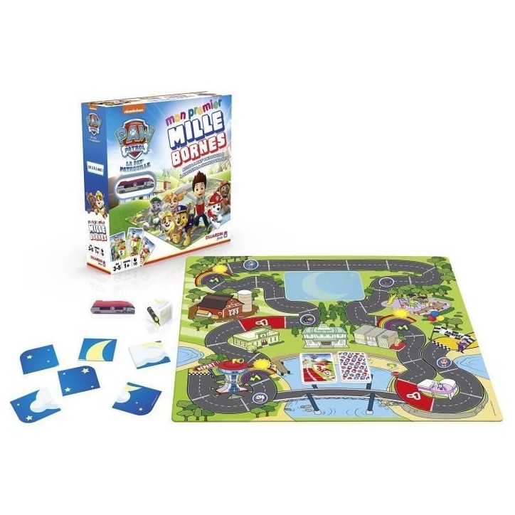 MILLE BORNES PAT PATROUILLE - Jeu de société - DUJARDIN - La Pat' Patrouille sauve la Grande Vallée dans ce jeu collaboratif