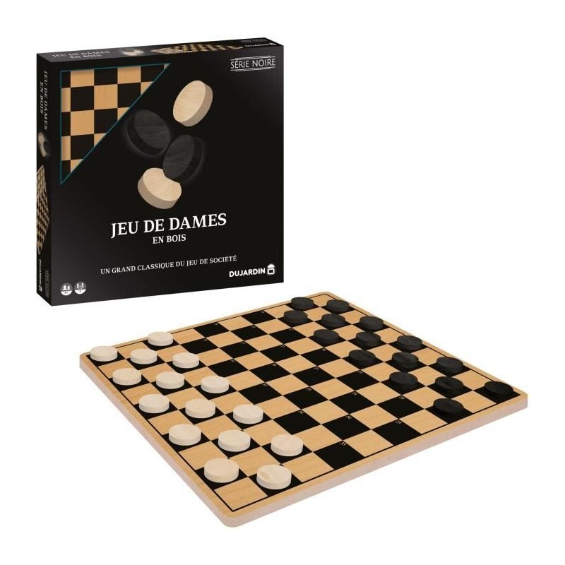 Série Noire - Dames Plateau - Jeu de société - DUJARDIN - Des 7 ans Série Noire - Dames Plateau - Jeu de société - DUJARDIN - Des 7 ans