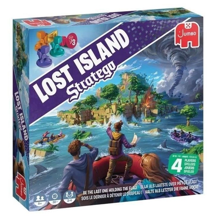 STRATEGO LOST ISLAND - Jeu de stratégie - DUJARDIN - Trouvez le drapeau caché avant qu'il ne disparaisse !