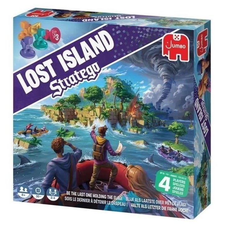STRATEGO LOST ISLAND - Jeu de stratégie - DUJARDIN - Trouvez le drapeau caché avant qu'il ne disparaisse !