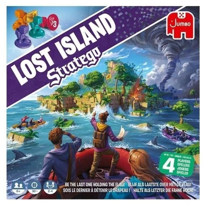 STRATEGO LOST ISLAND - Jeu de stratégie - DUJARDIN - Trouvez le drapeau caché avant qu'il ne disparaisse !